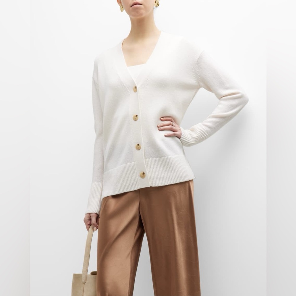 NWT $445 Vince Weekend Cashmere-Wool Easy Cardigan